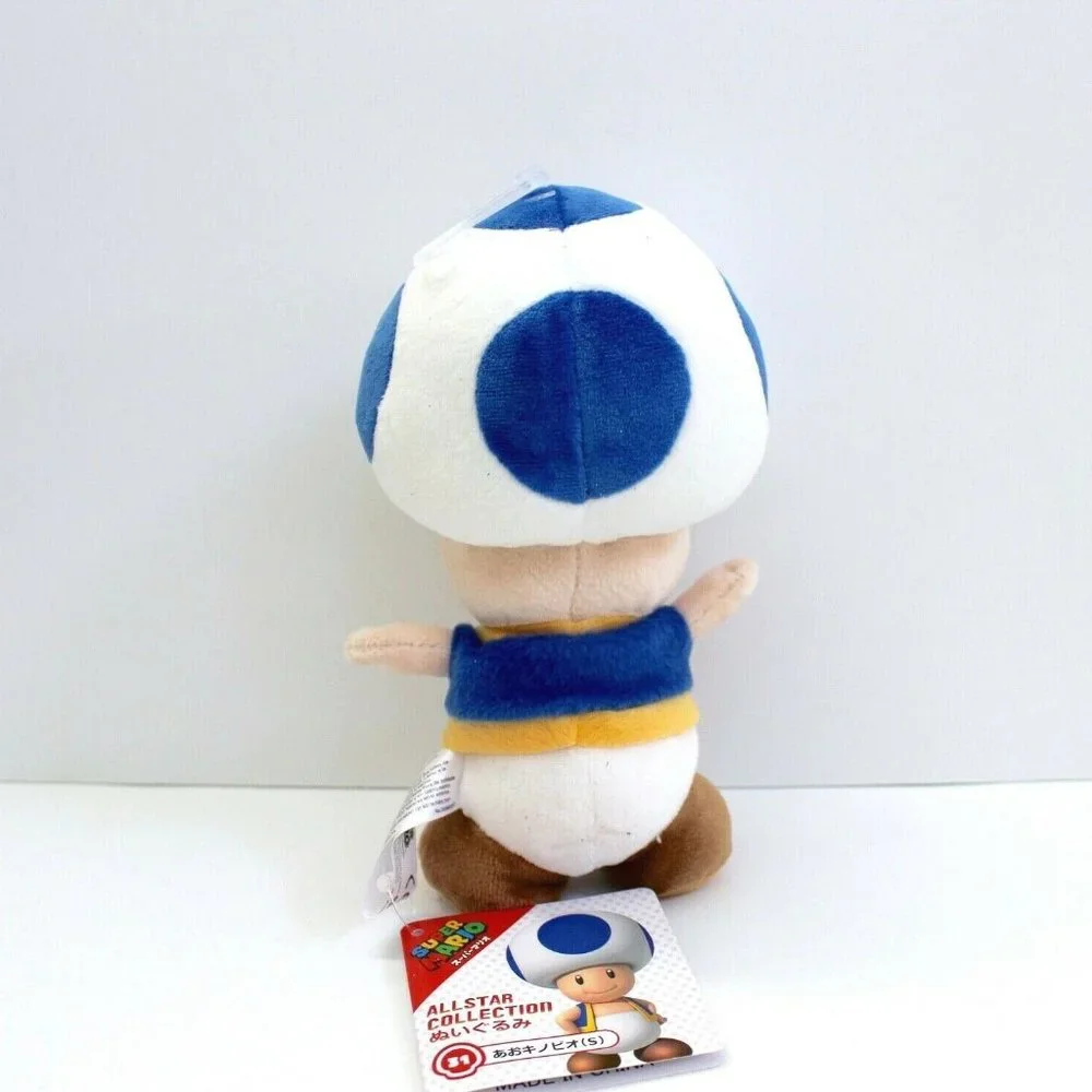 Super Mario All Star Collection Blue Toad AC31 Plush Stuffed Toy 7.5